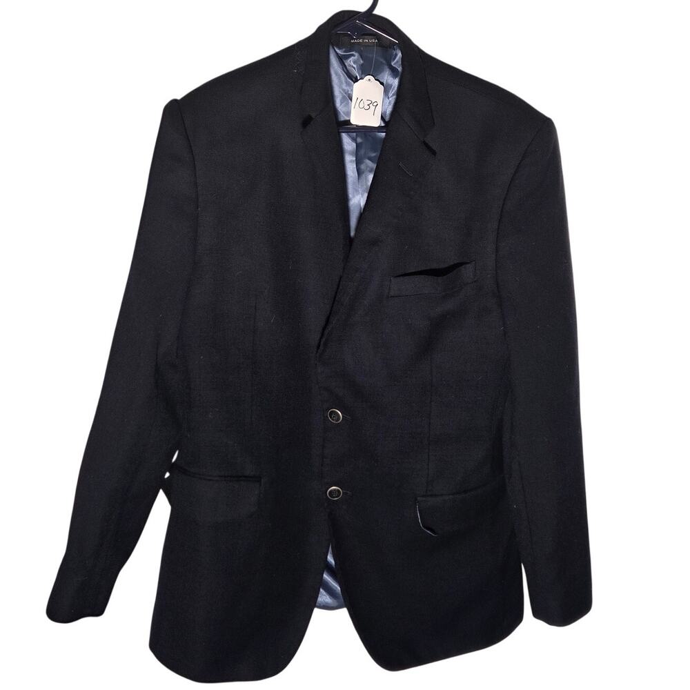 Sophisticated Black Saks Fifth Ave Loro Piana Men's Suit Jacket